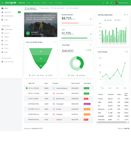 绿色清爽的Bootstrap4后台模板