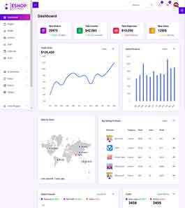 ESHOP | Bootstrap5后台管理模板
